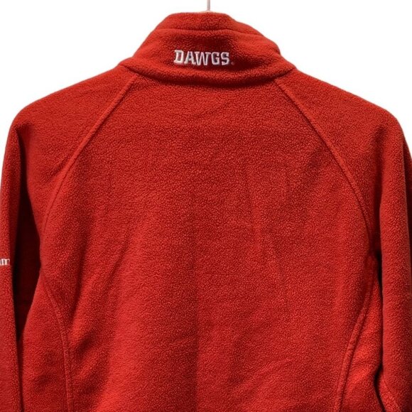 Columbia Georgia Dawgs UGA Jacket Womens Size Medium Red Fleece Full Zip Pockets - Picture 9 of 14